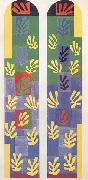 Pale Blue Stained Glass Window (Apse Window of the Chapel of the Rosary Vence) (mk35) Henri Matisse